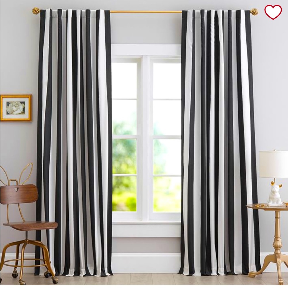 Pbteen pirate stripe curtains